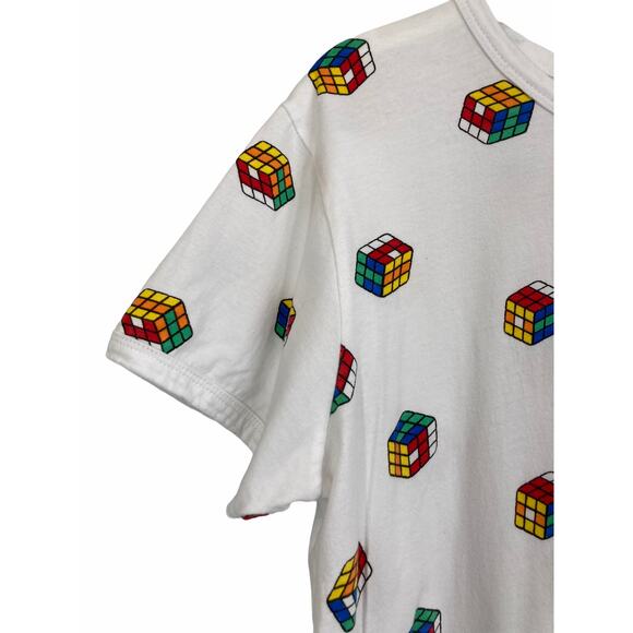Love Peace & Lazy Days Girl's Rubik's Cube Graphic Tee Kid's Youth Size XL - Picture 3 of 6